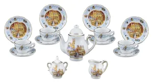 150th Anniversary Collection - Peter Rabbit - Limited Edition Children's Porcelain Tea Service - 4 Place Settings - Carry Case - Reutter Porzellan