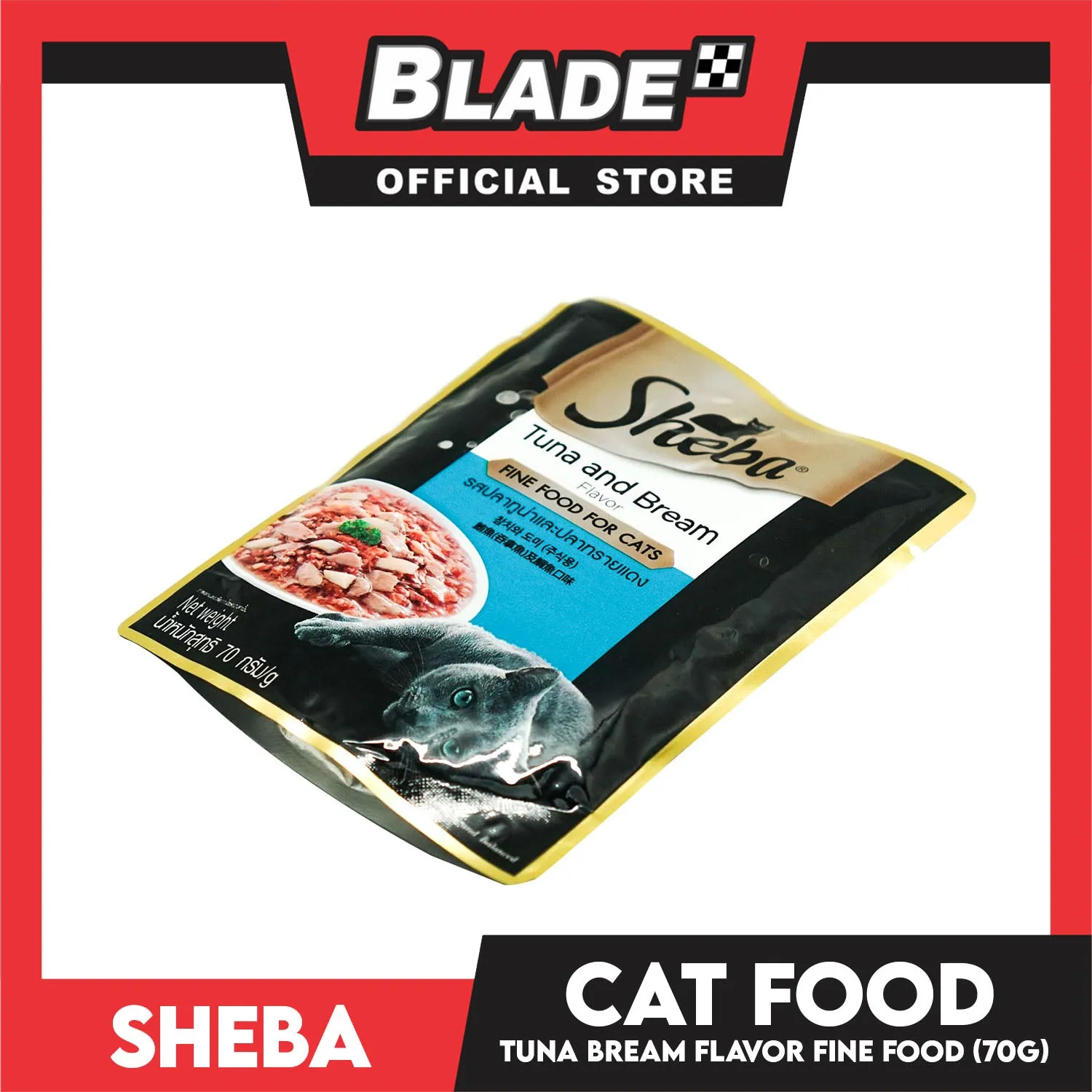 24pcs Sheba Tuna and Bream Flavor 70g Fine Food for Cats