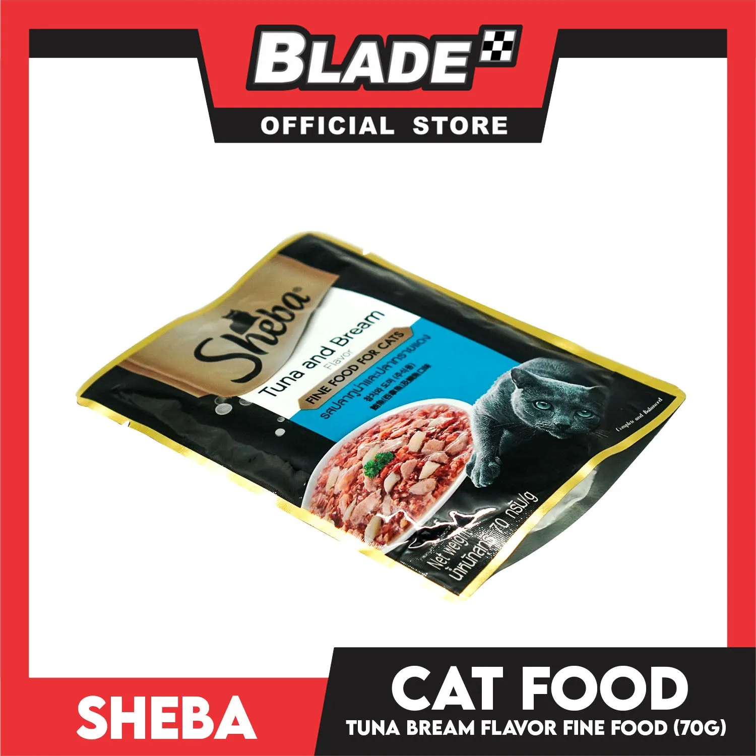 24pcs Sheba Tuna and Bream Flavor 70g Fine Food for Cats