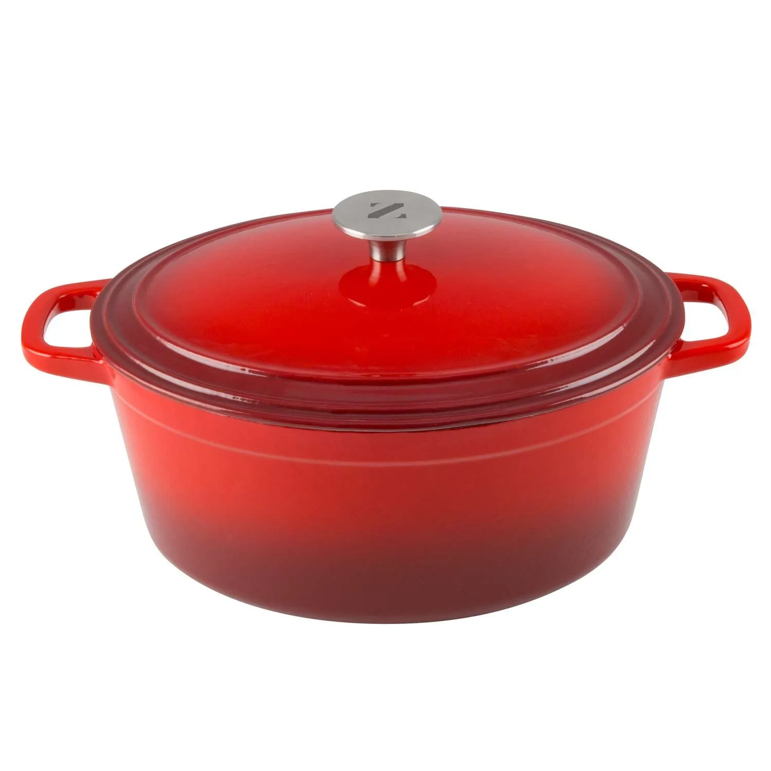 6 Quart Oval Enameled Cast Iron Dutch Oven with Lid