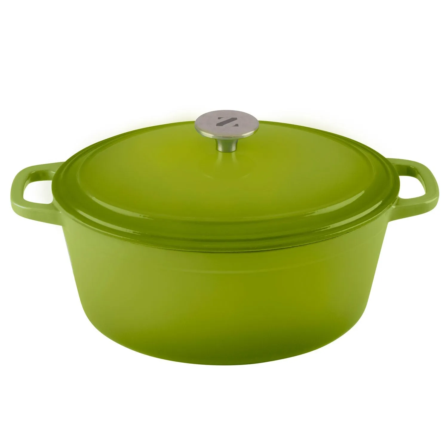 6 Quart Oval Enameled Cast Iron Dutch Oven with Lid