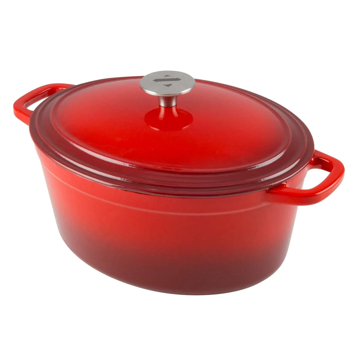6 Quart Oval Enameled Cast Iron Dutch Oven with Lid
