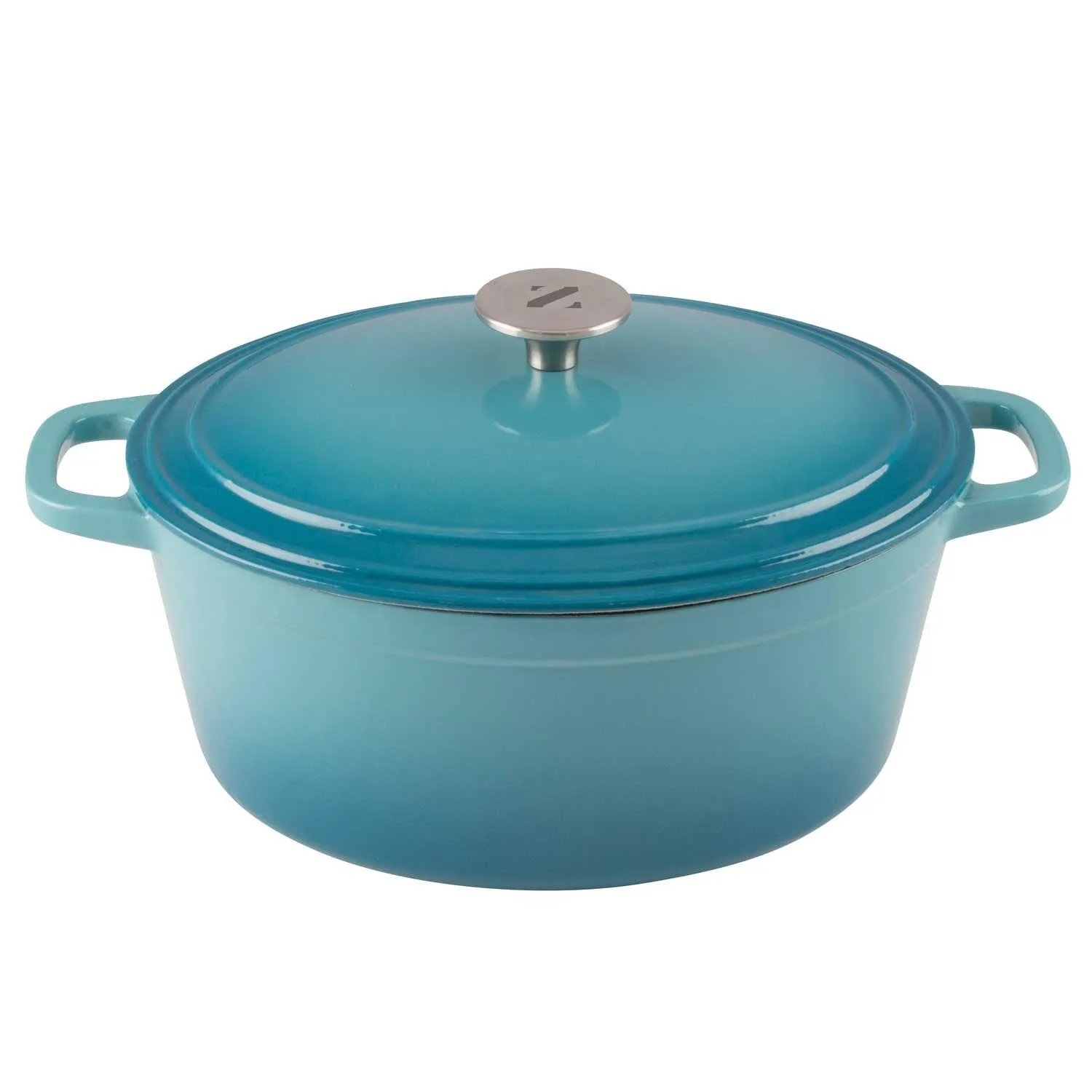 6 Quart Oval Enameled Cast Iron Dutch Oven with Lid