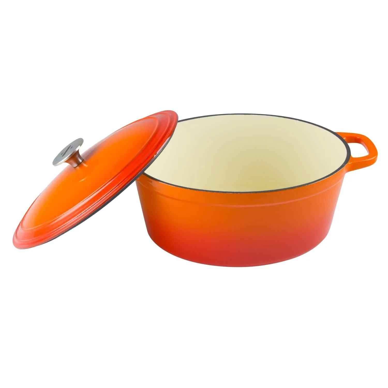 6 Quart Oval Enameled Cast Iron Dutch Oven with Lid