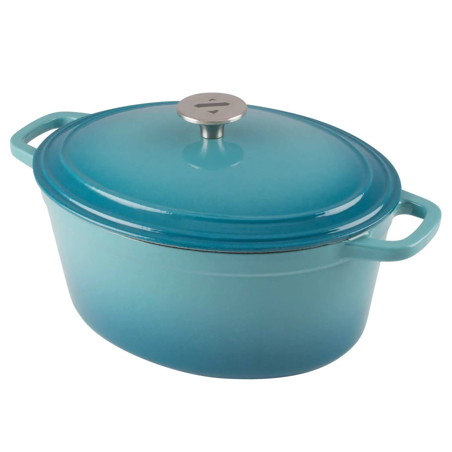6 Quart Oval Enameled Cast Iron Dutch Oven with Lid