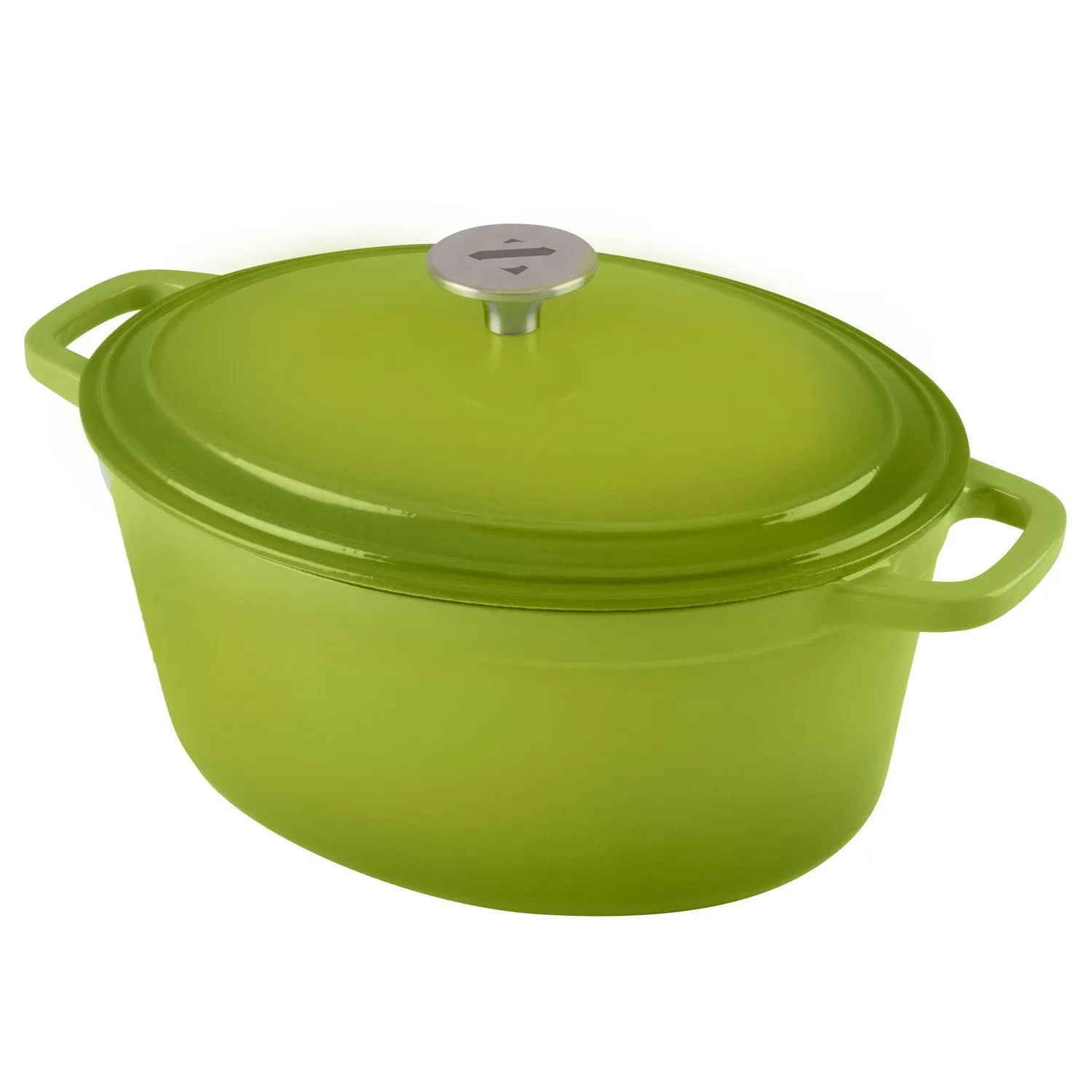 6 Quart Oval Enameled Cast Iron Dutch Oven with Lid
