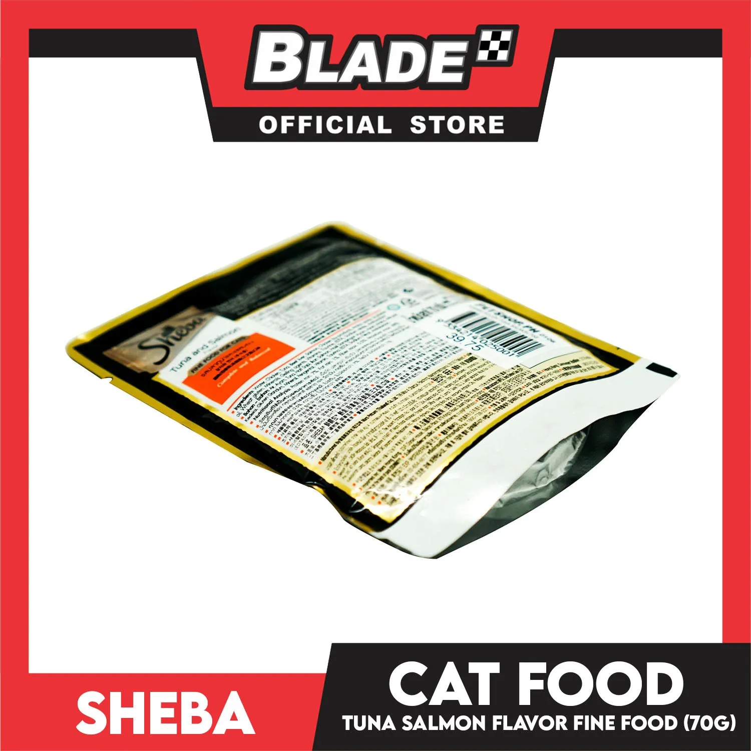 6pcs Sheba Tuna and Salmon Flavor 70g Fine Food for Cats