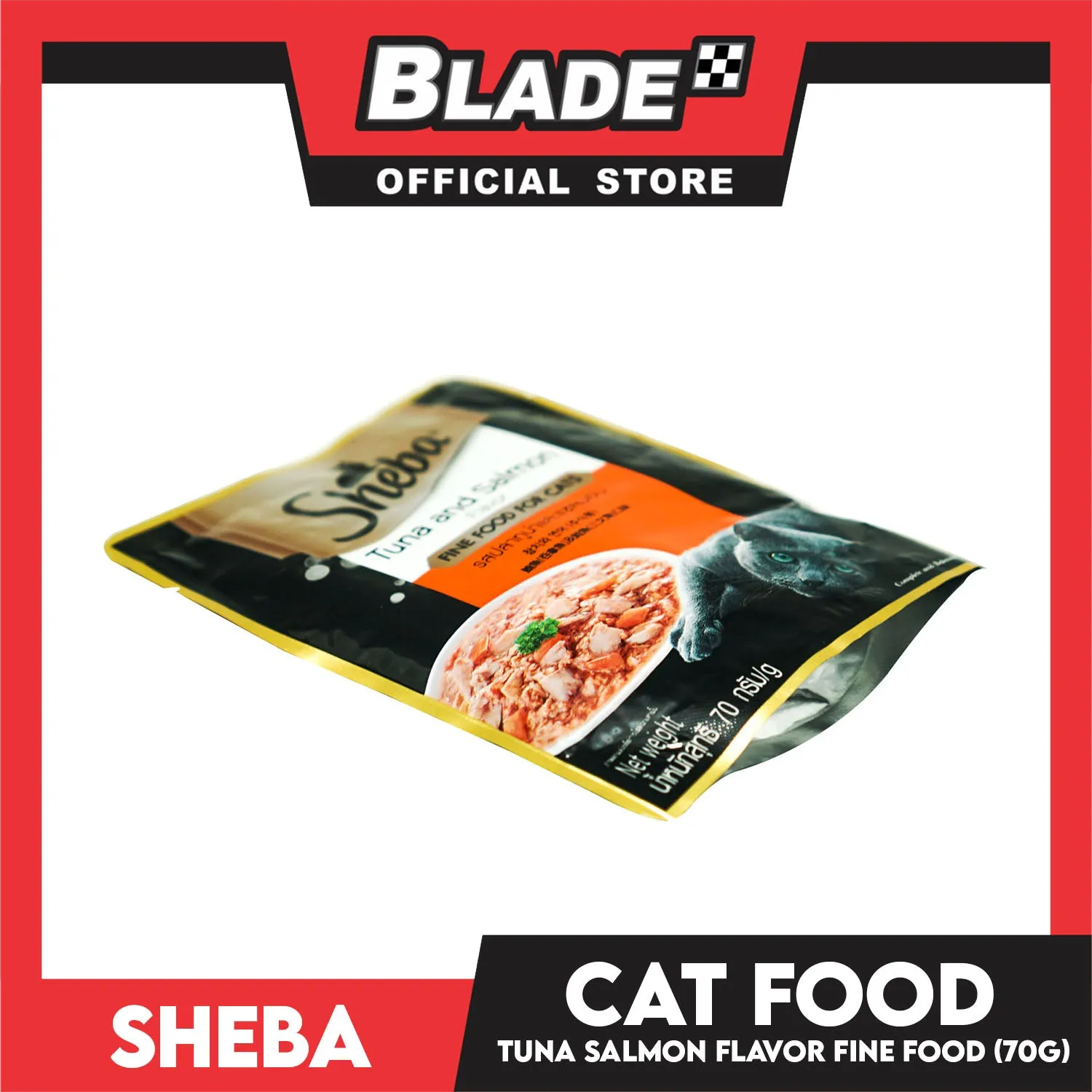 6pcs Sheba Tuna and Salmon Flavor 70g Fine Food for Cats