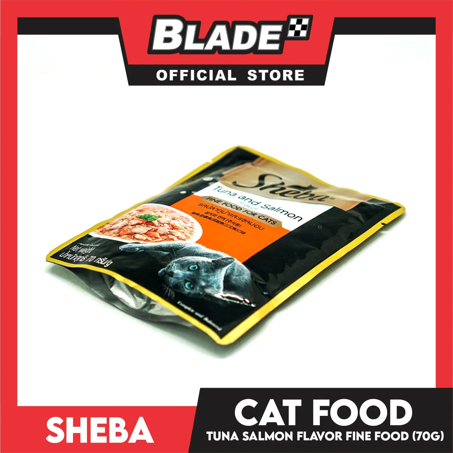 6pcs Sheba Tuna and Salmon Flavor 70g Fine Food for Cats