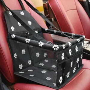 Adjustable Pet Car Seat Booster | Waterproof | Front Pockets