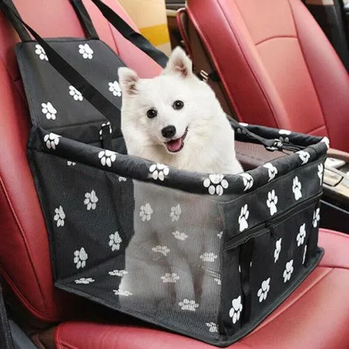 Adjustable Pet Car Seat Booster | Waterproof | Front Pockets