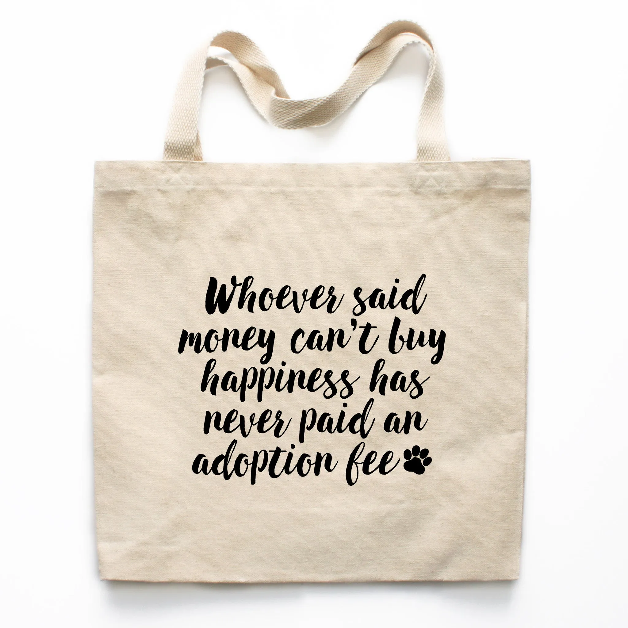 Adopt Don't Shop Canvas Tote Bag