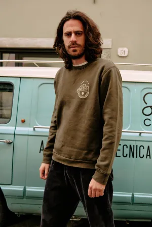 Army green 3 back pockets sweatshirt