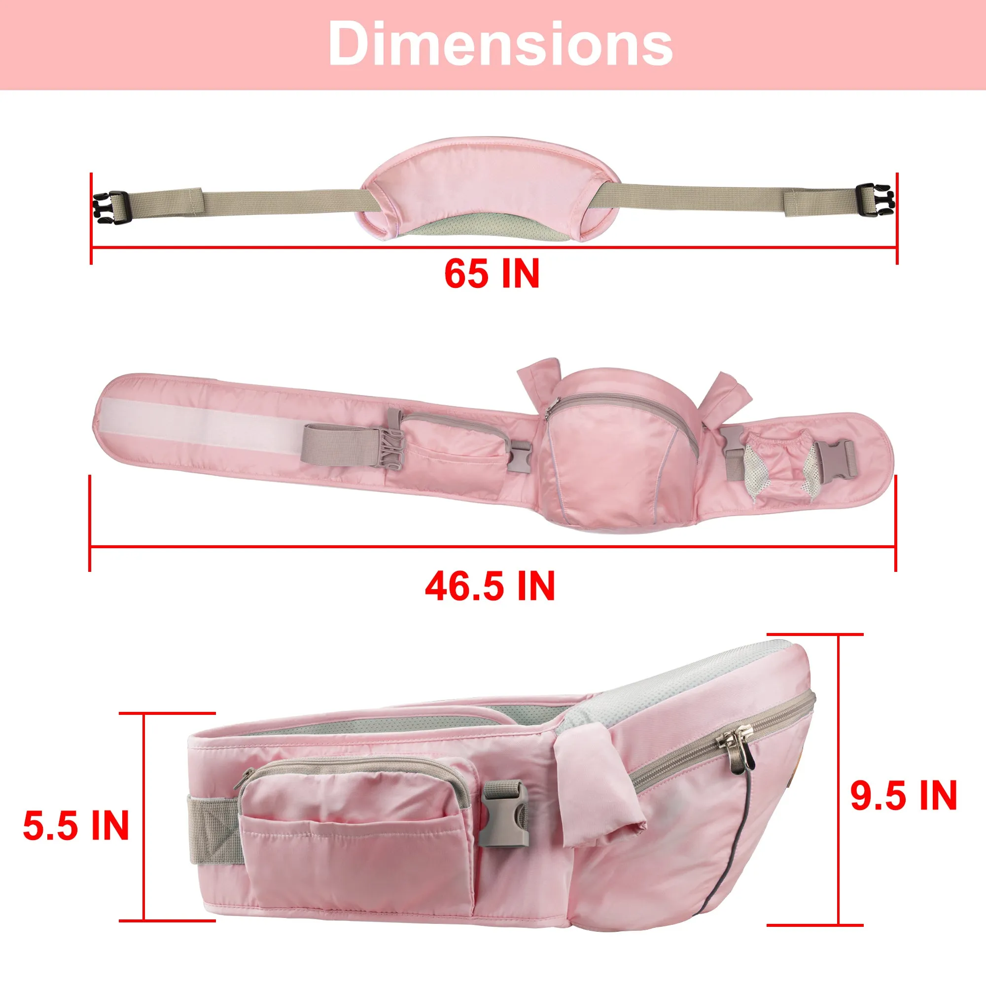 Baby Hip Seat Carrier with Waistband Extender