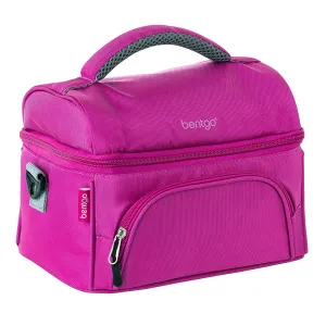 Bentgo Lunch Bag (Purple) - Insulated Lunch Tote for Work and School with Top and Main Compartments, 2-Way Zipper, Adjustable Strap, and Front Pocket - Fits All Bentgo Lunch Boxes and Other Containers