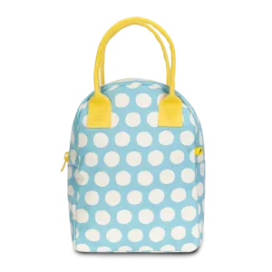 Blue Dots Zippered Lunch Bag
