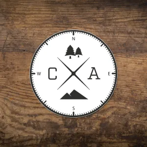 CA Compass Sticker