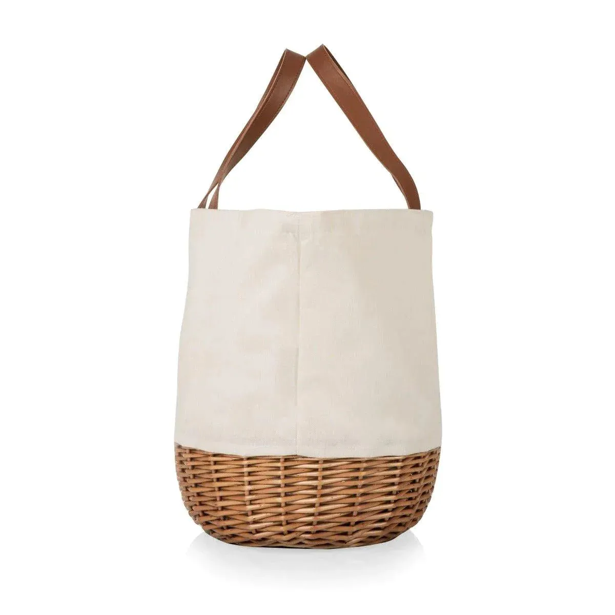 Canvas & Wicker Picnic Bag - Available in 3 Color Patterns