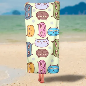 Cat Pattern Premium Beach/Pool Towel