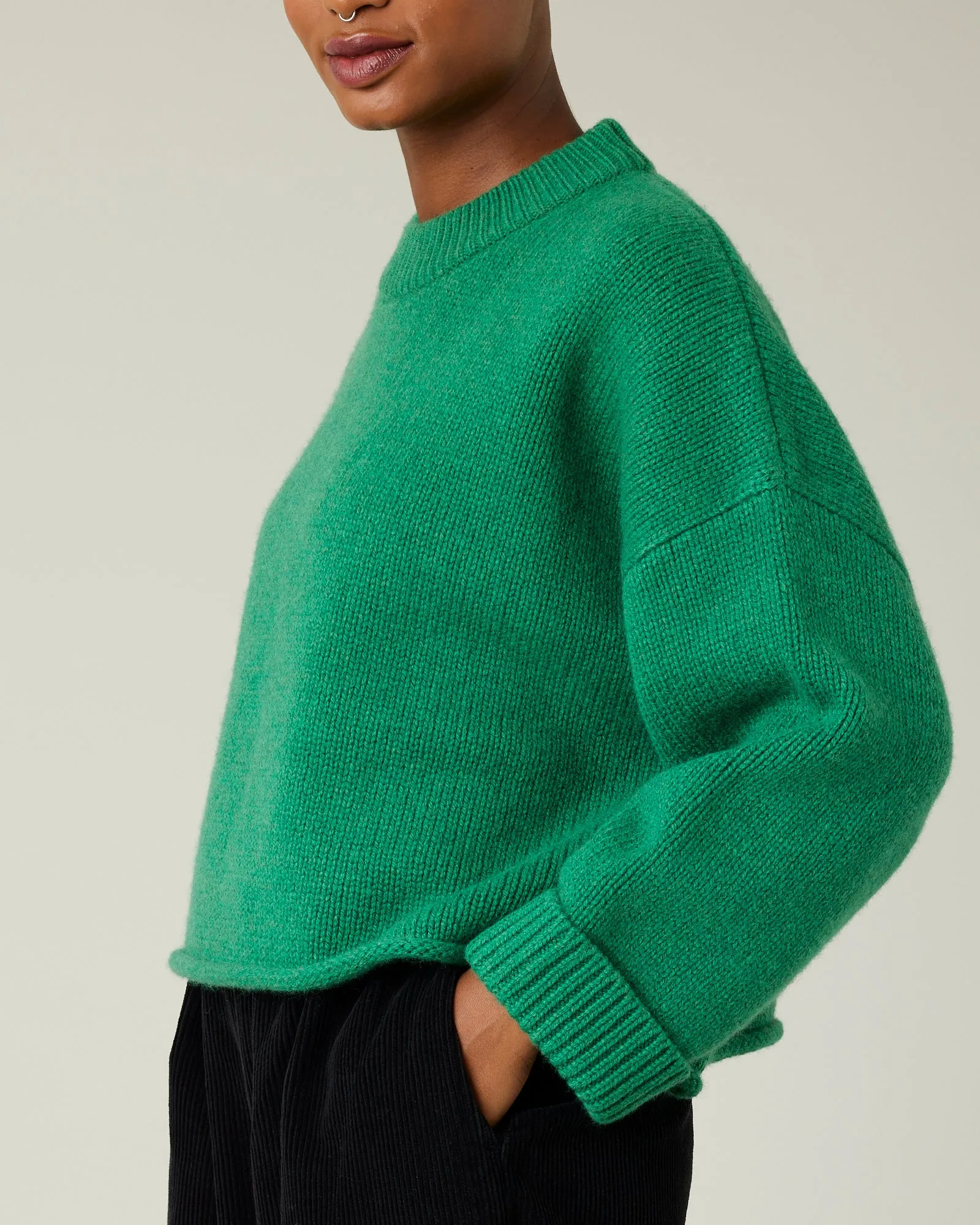 Coco Green Knitted Wool Jumper