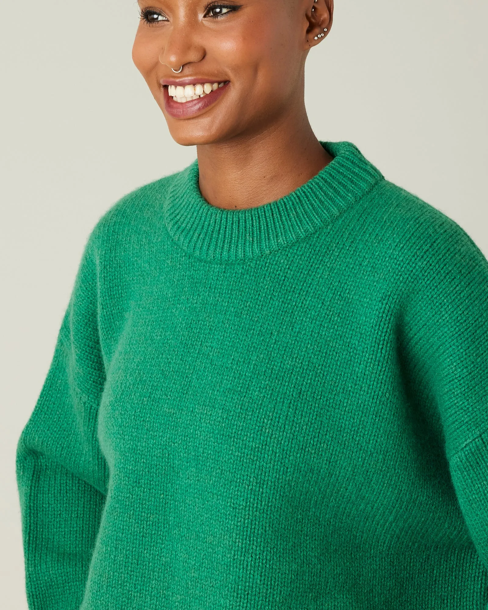 Coco Green Knitted Wool Jumper