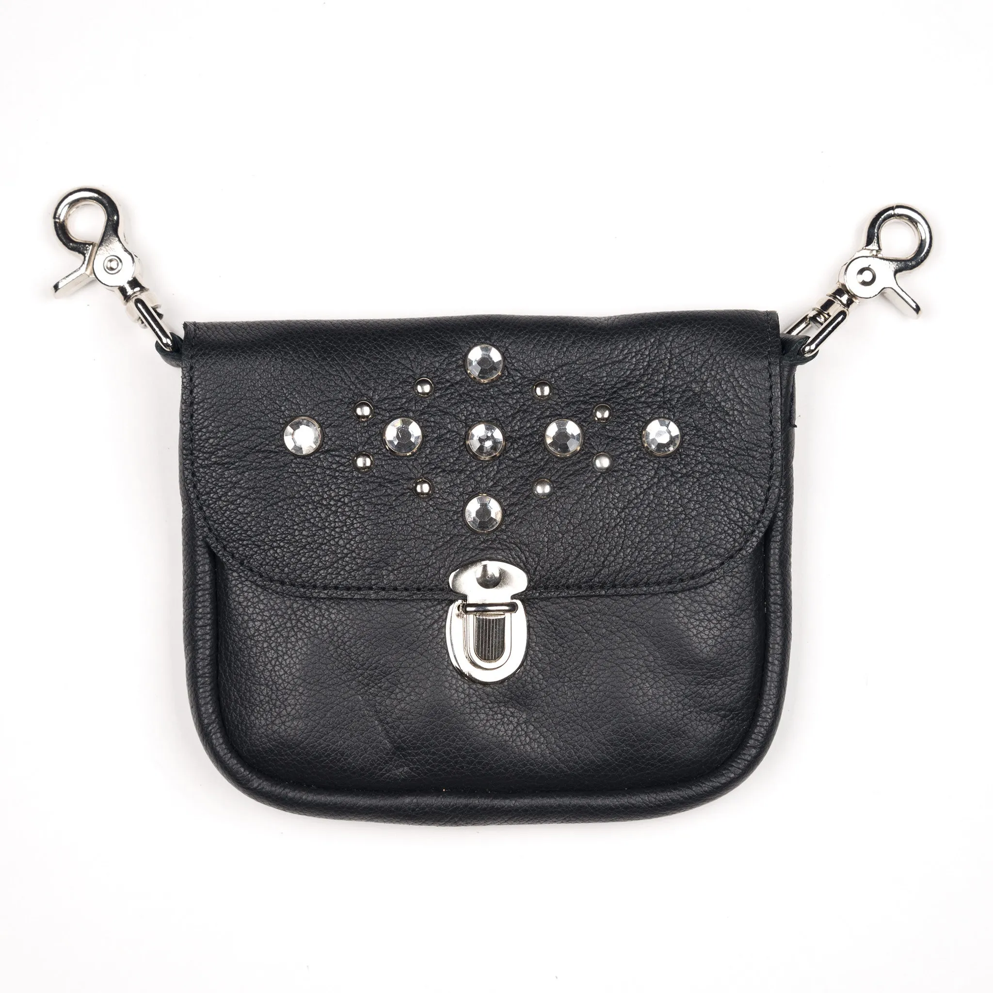 CP601  Rhinestone Studded Clip Pouch