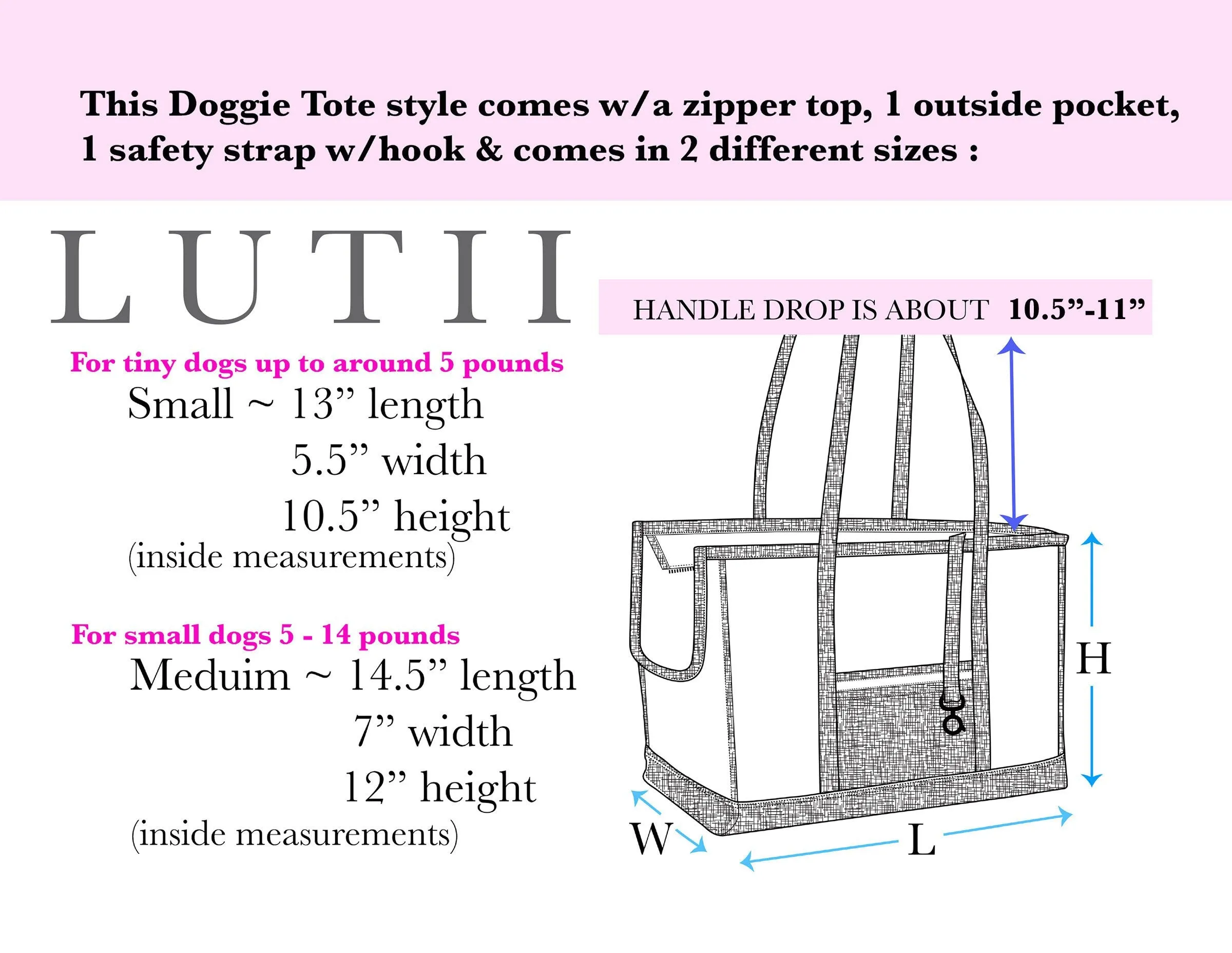 dog carrier, non-overheating, spring/summer lightweight 3D flowered pet tote "BLACK DALIA"