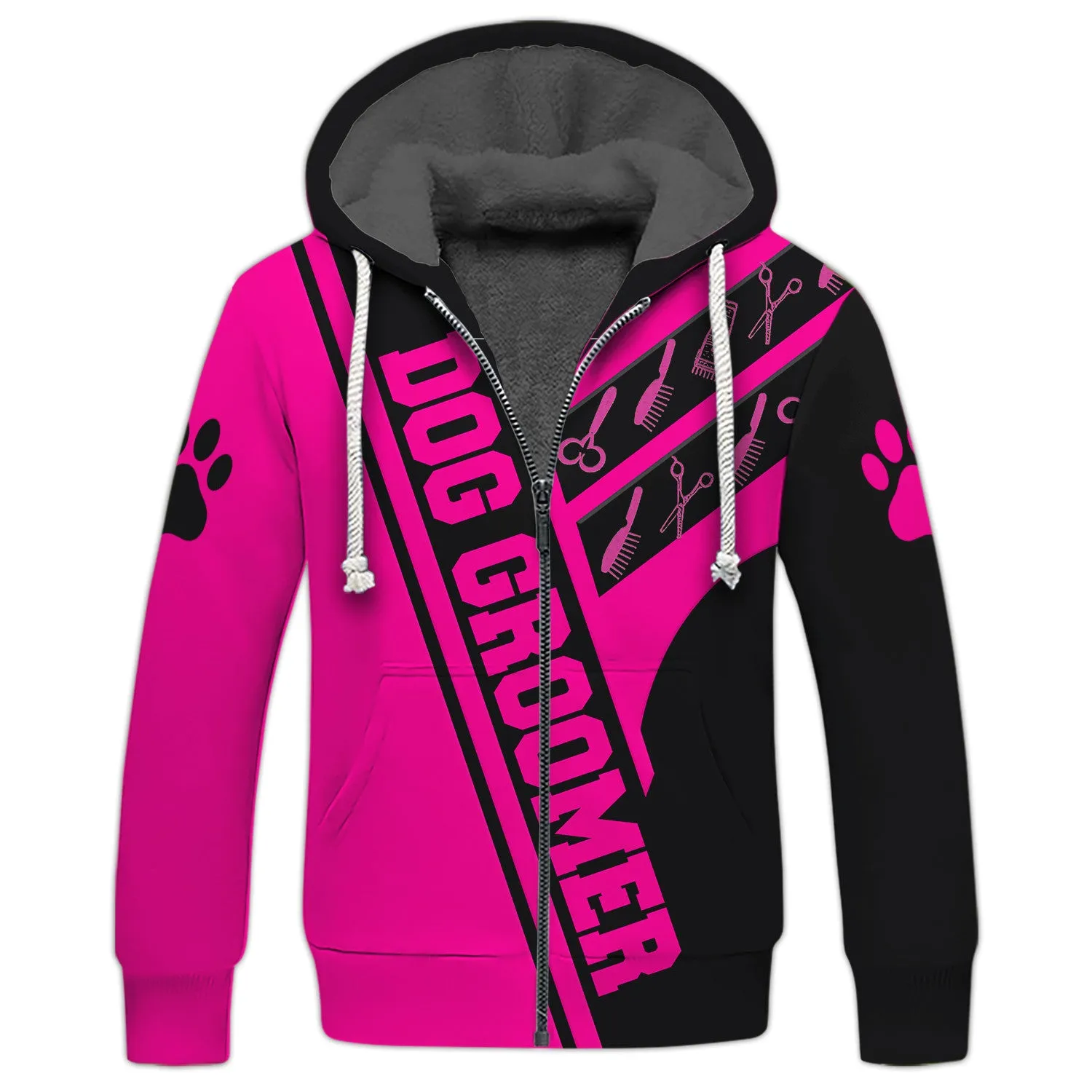 Dog Groomer Shirt, Pet Groomer Gift Pink Hoodie