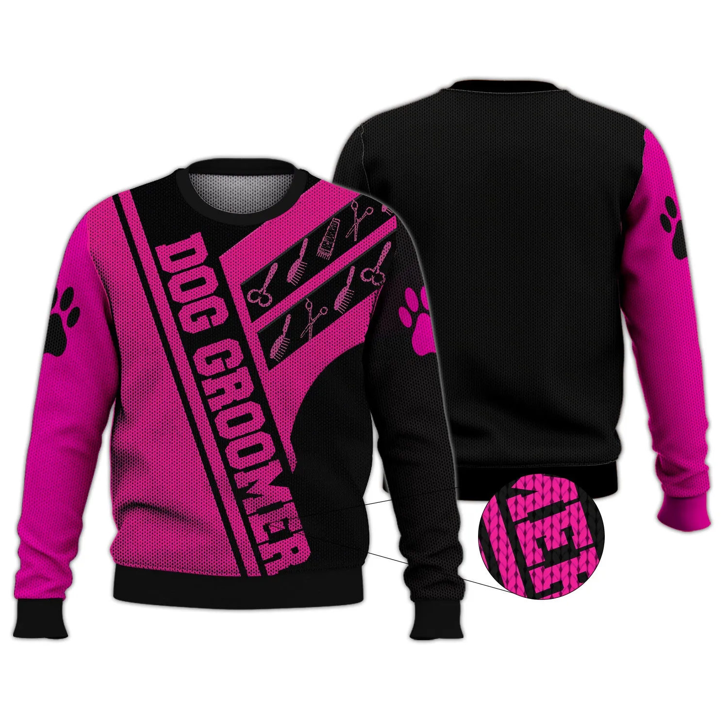 Dog Groomer Shirt, Pet Groomer Gift Pink Hoodie