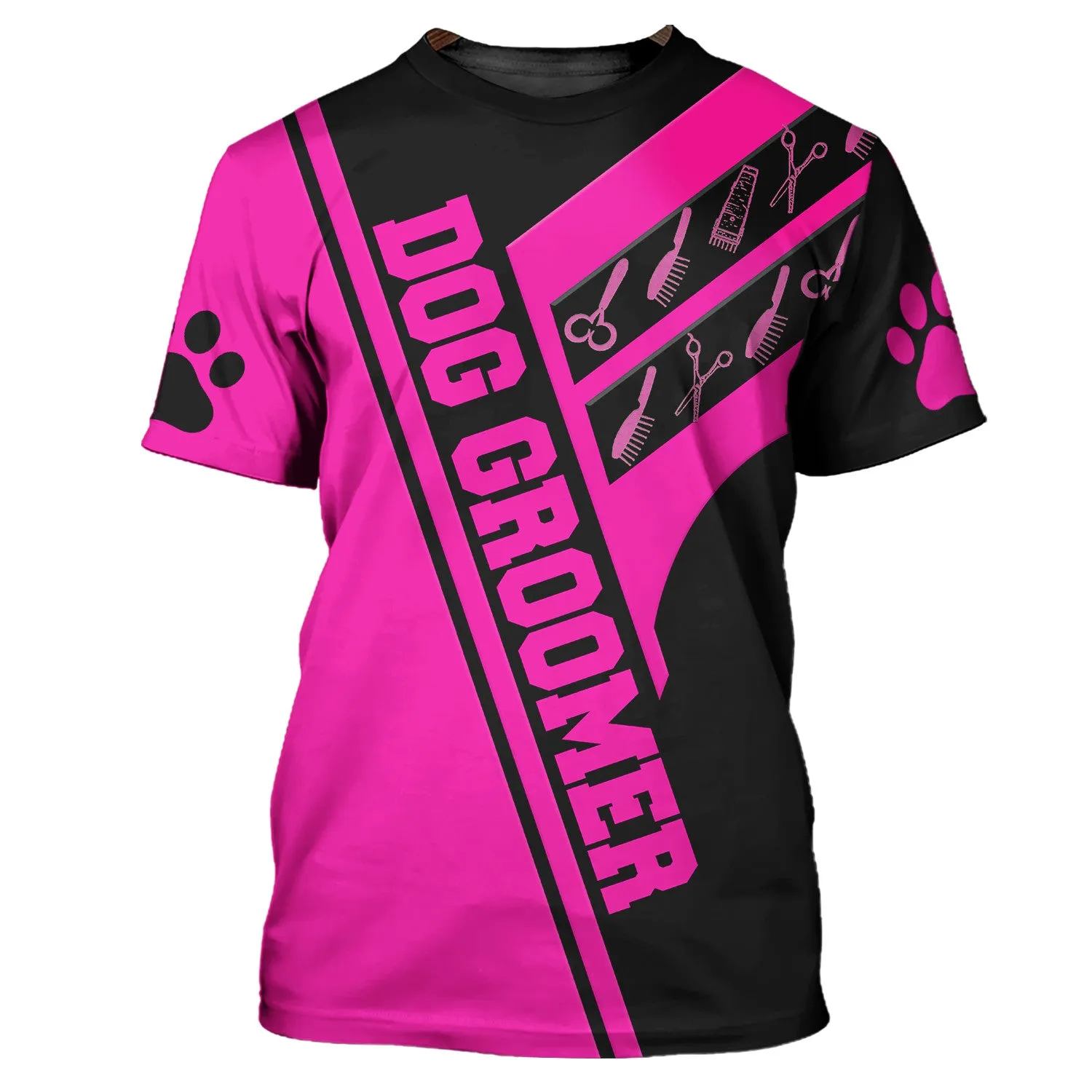 Dog Groomer Shirt, Pet Groomer Gift Pink Hoodie