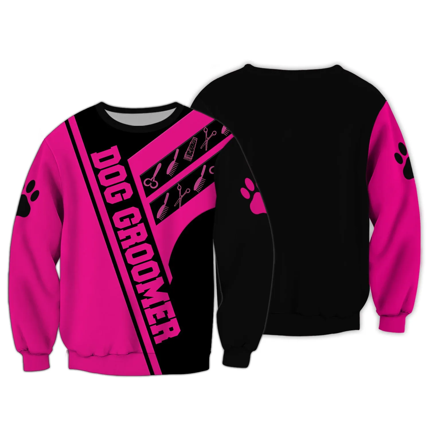 Dog Groomer Shirt, Pet Groomer Gift Pink Hoodie