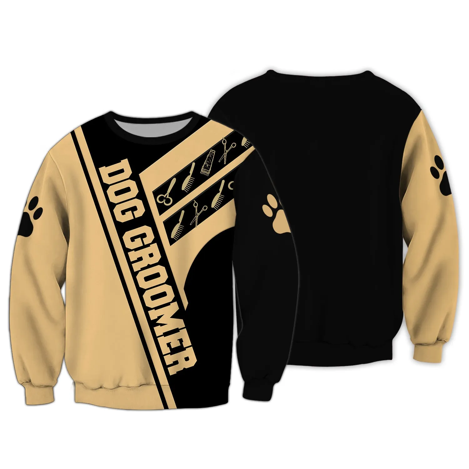 Dog Groomer Shirt, Pet Groomer Gift Yellow Hoodie