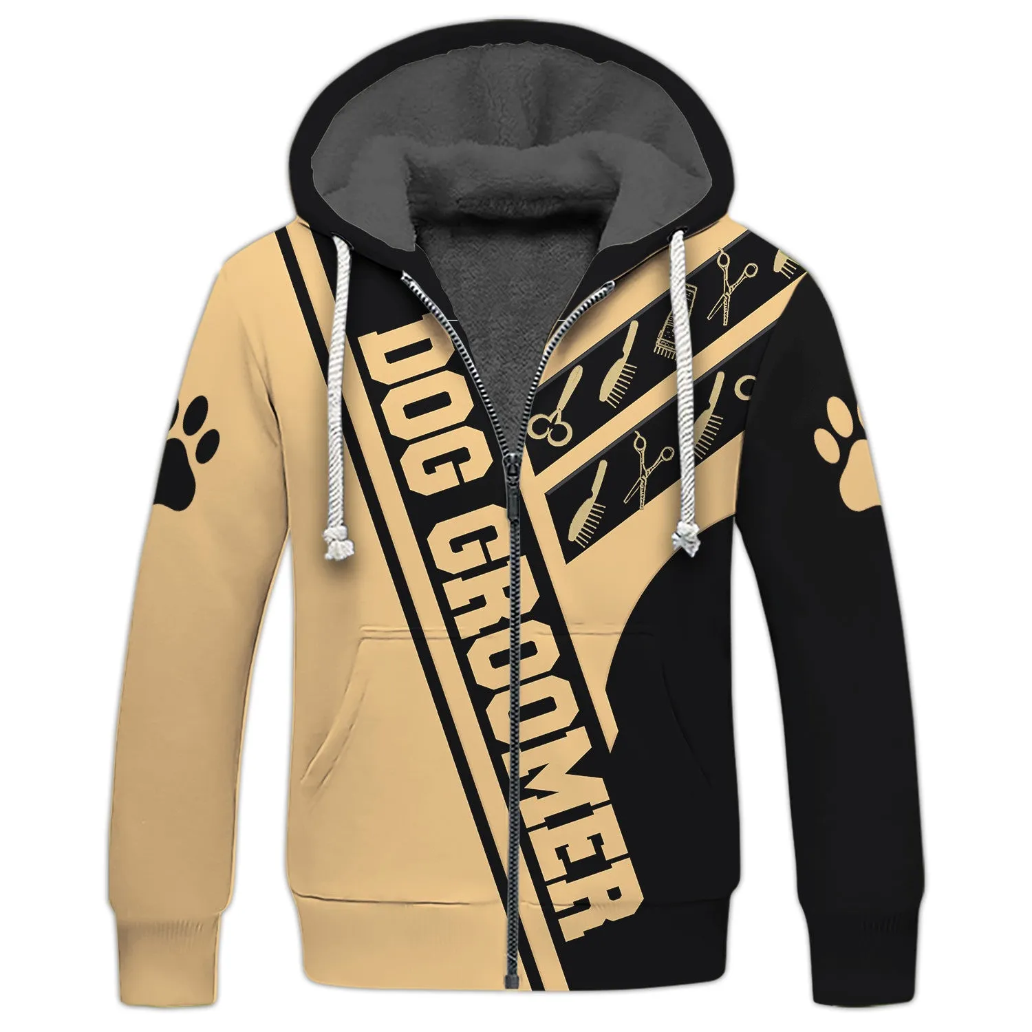 Dog Groomer Shirt, Pet Groomer Gift Yellow Hoodie