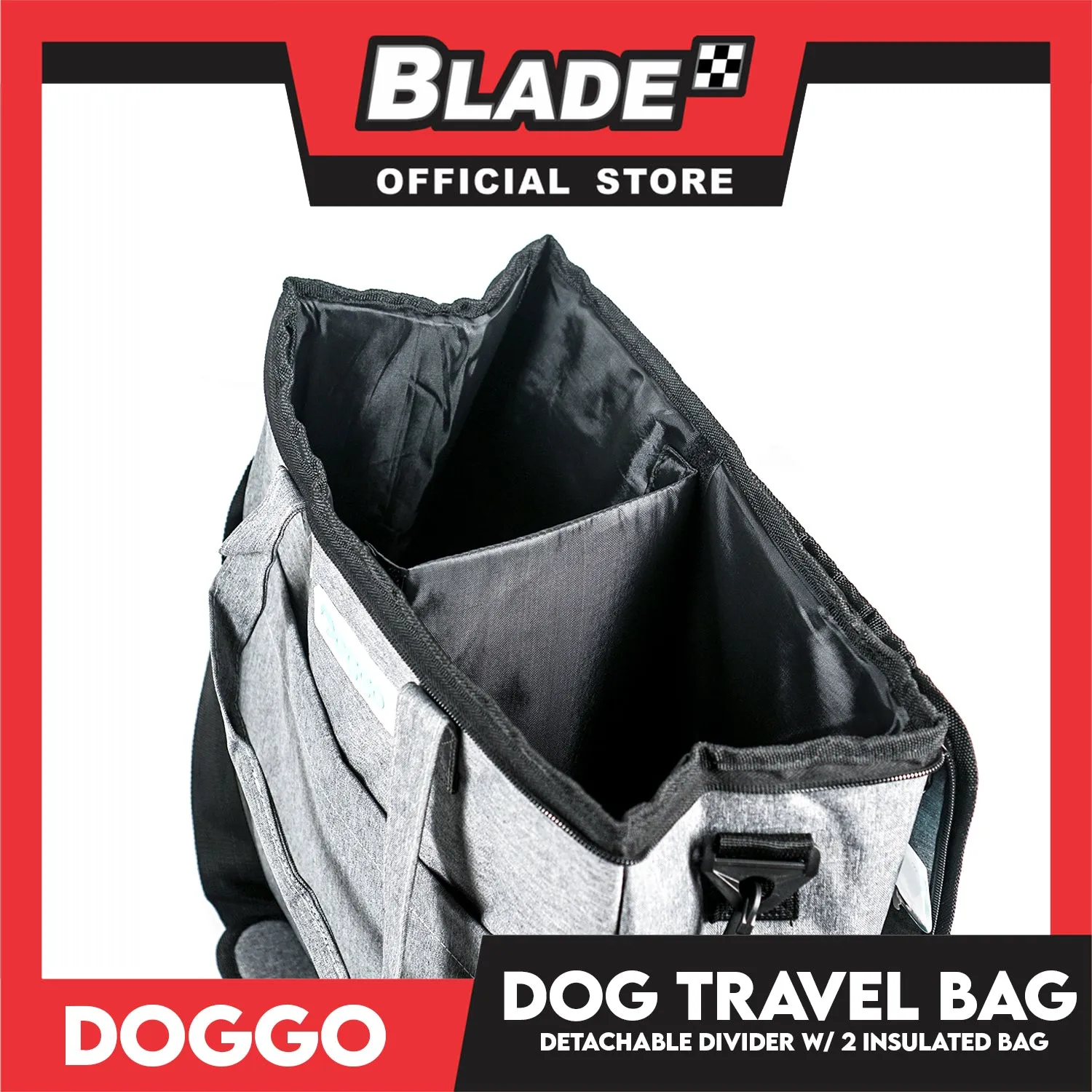 Doggo Bag With Strap Included With 7 compartments And 2 Insulated Bags Detachable Divider
