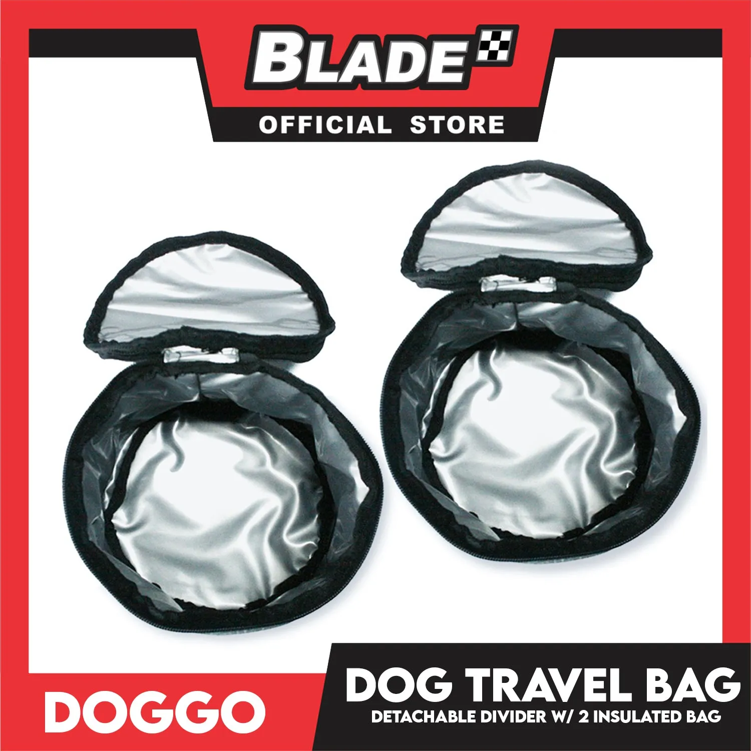 Doggo Bag With Strap Included With 7 compartments And 2 Insulated Bags Detachable Divider