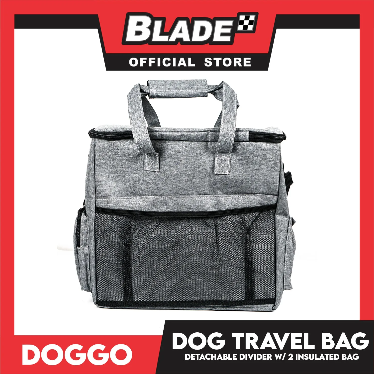 Doggo Bag With Strap Included With 7 compartments And 2 Insulated Bags Detachable Divider