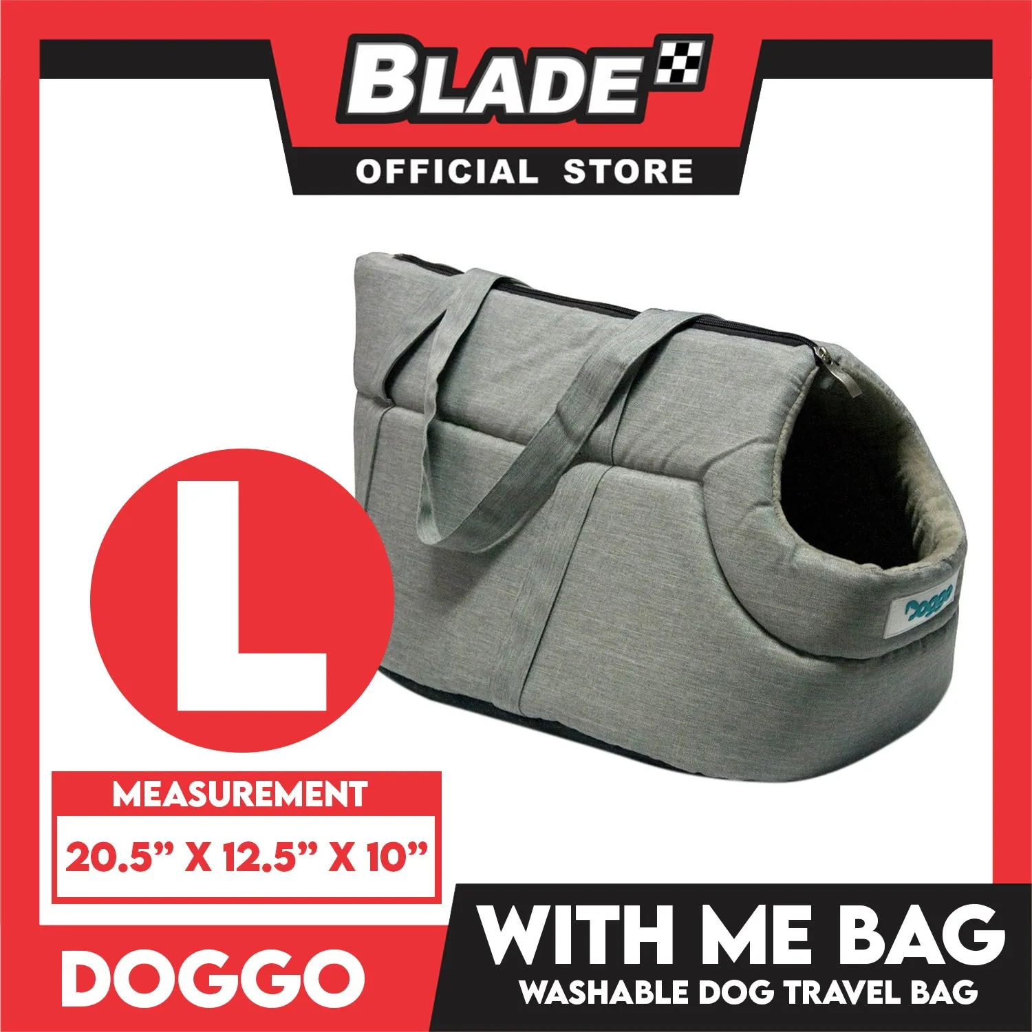 Doggo with me Bag Breathable Head-Out Dog Travel Carrier Bag (Large)