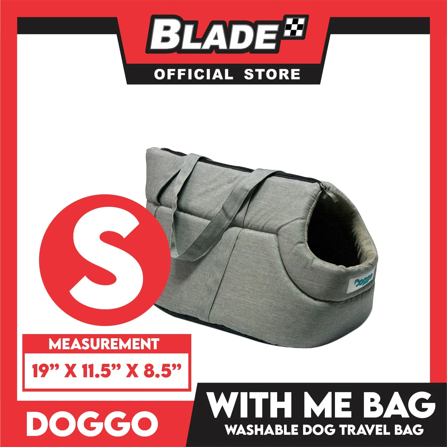 Doggo With Me Bag, Dog Travel Bag Washable (Small)
