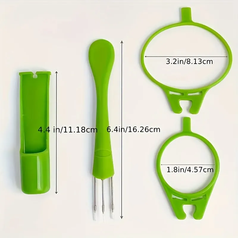 Dual Set of Plastic Pickle Forks for Pickle Lovers