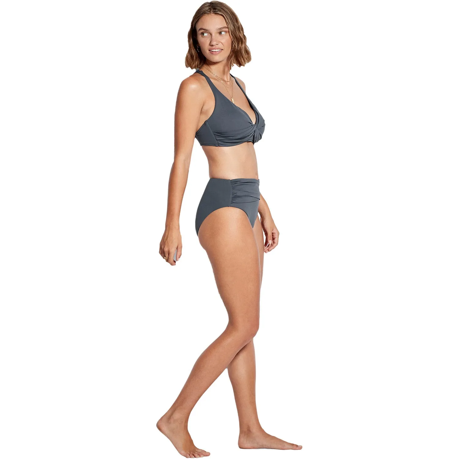 Essentials High Waist Wrap Bikini Bottom