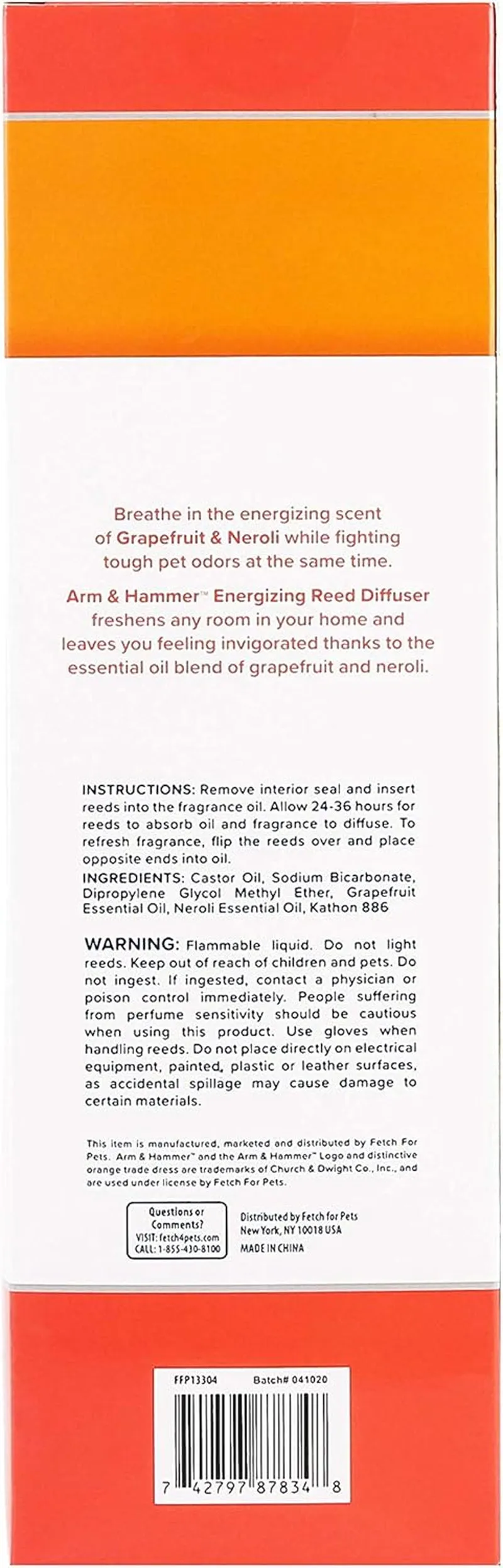for Pets Air Care Energizing Reed Diffuser for Pets | 4 FL Oz Grapefruit Neroli Reed Diffuser to Eliminate Pet Odors | Reed Diffuser for Easy and Effective Pet Odor Elimination