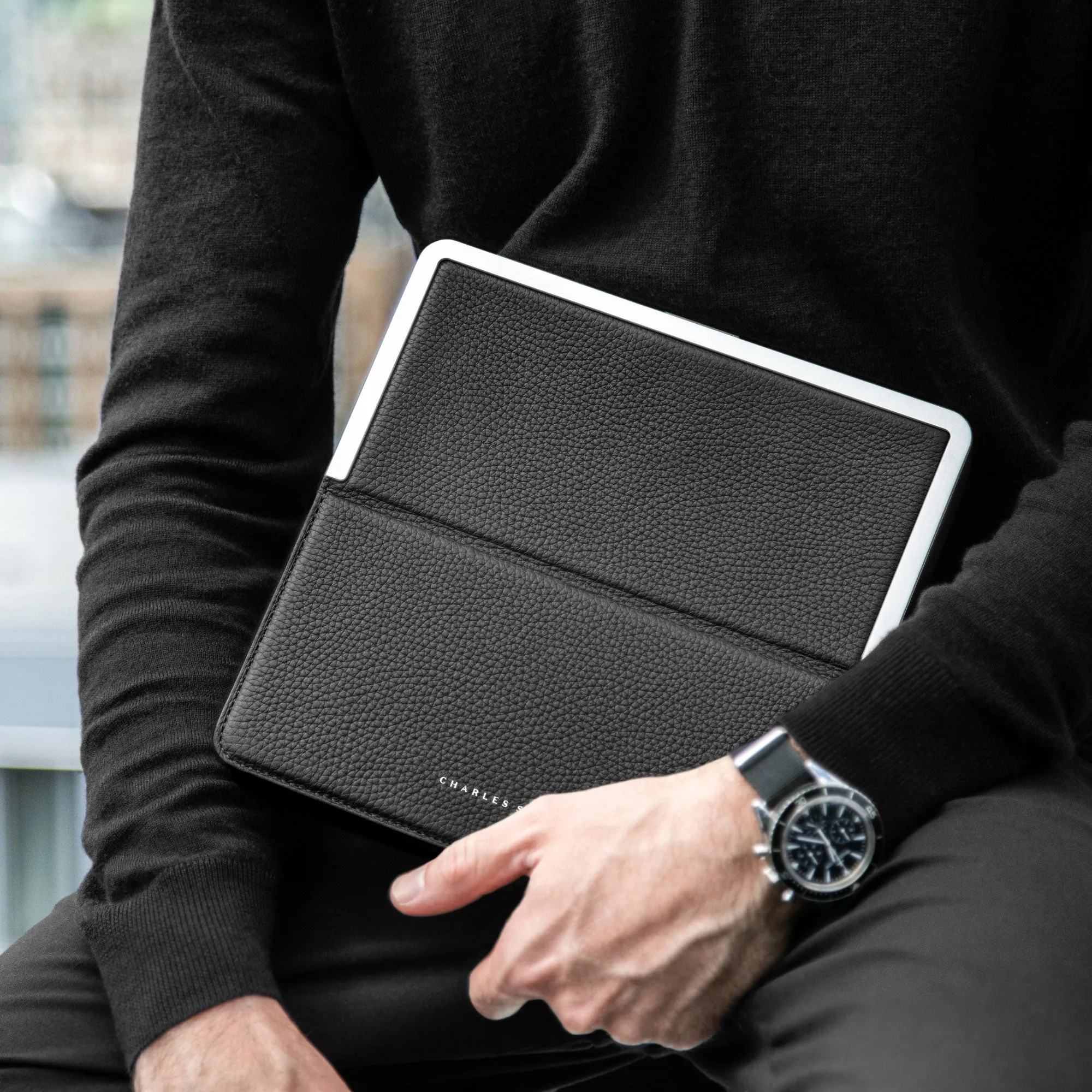 FRASER TRAVEL WALLET - BLACK / GREY