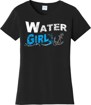Funny Water Girl Sailing Boat Beach T Shirt New Graphic Tee