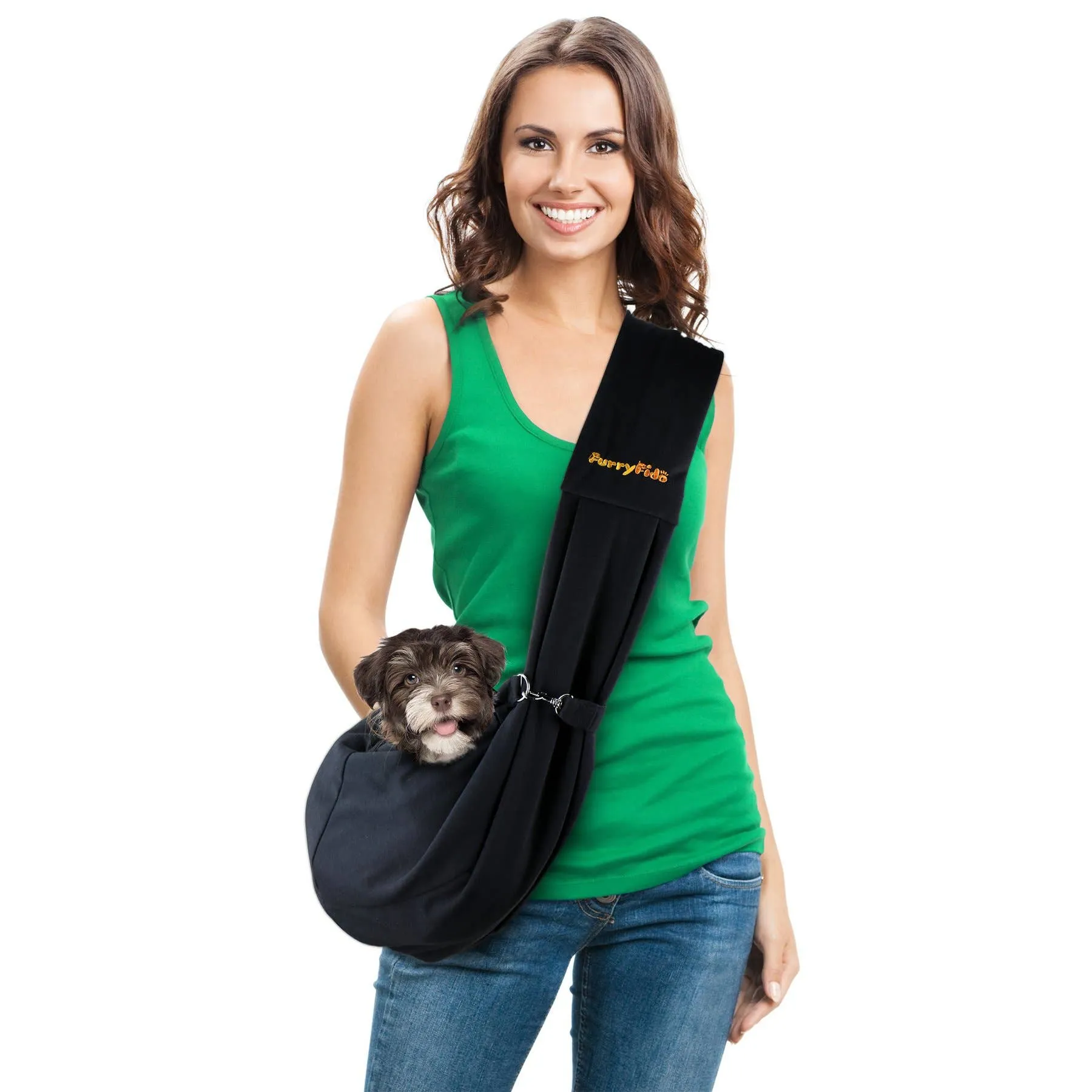 Furry Fido Pet Supplies - Furry Fido Classic Pet Sling - Black
