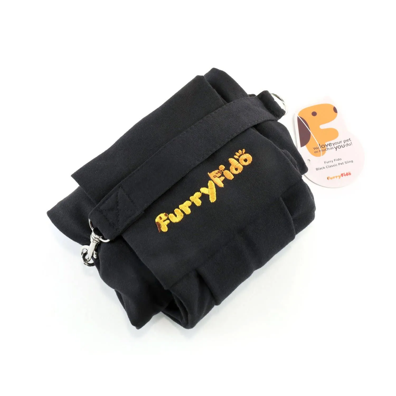 Furry Fido Pet Supplies - Furry Fido Classic Pet Sling - Black