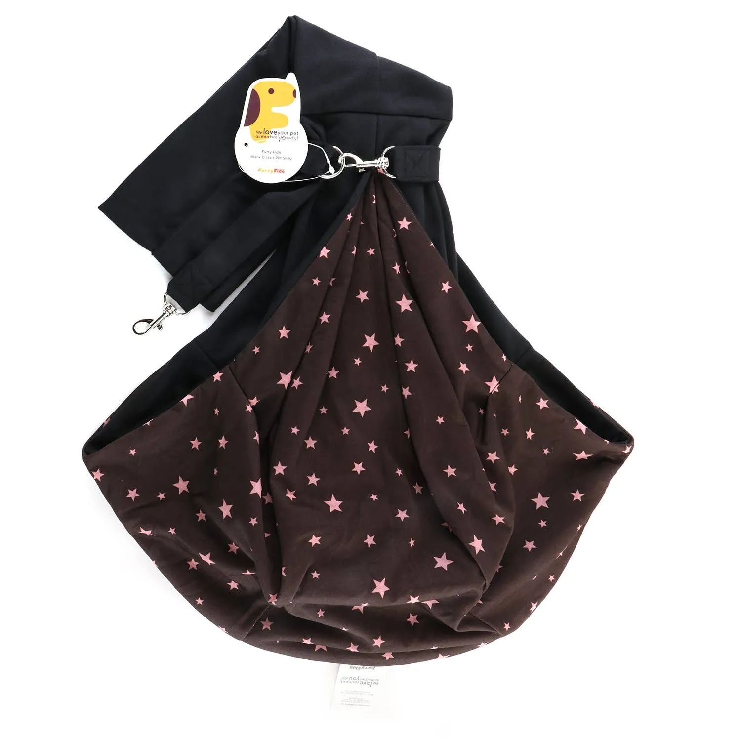 Furry Fido Pet Supplies - Furry Fido Classic Pet Sling - Black