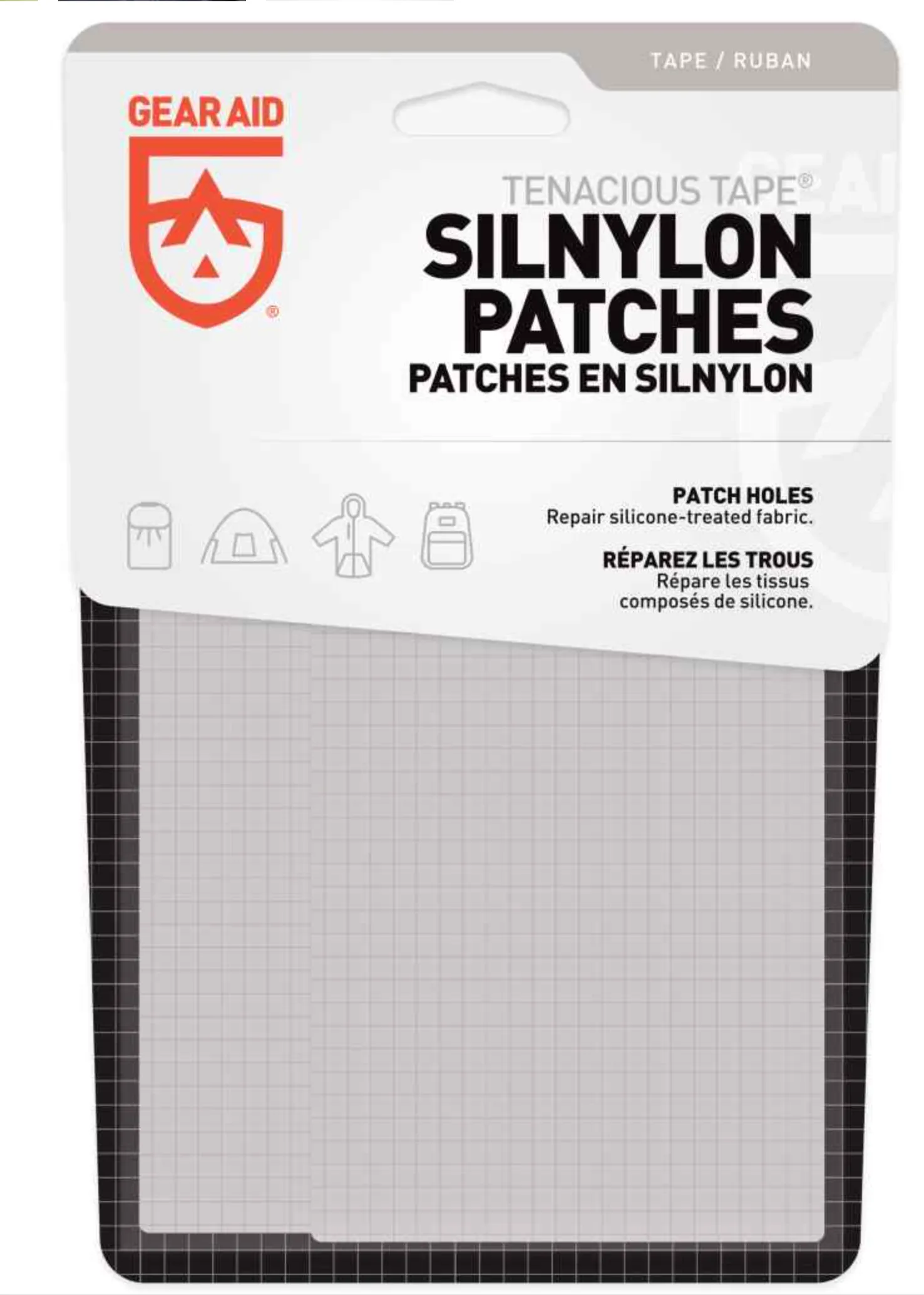 Gear Aid Tenacious Tape Silnylon Patches 7.6x12cm
