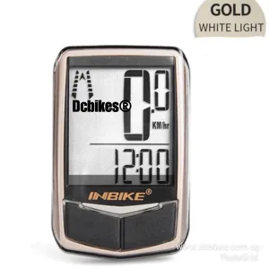 Gold Wired MTB Digital Speedometer Odometer Computer