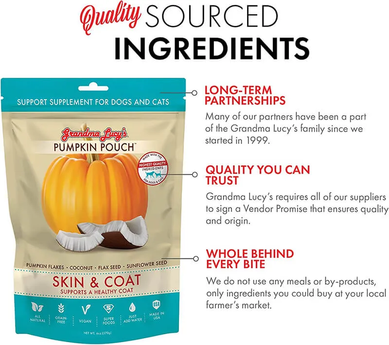 Grandma Lucy's Pumpkin Pouch With Skin & Coat Support