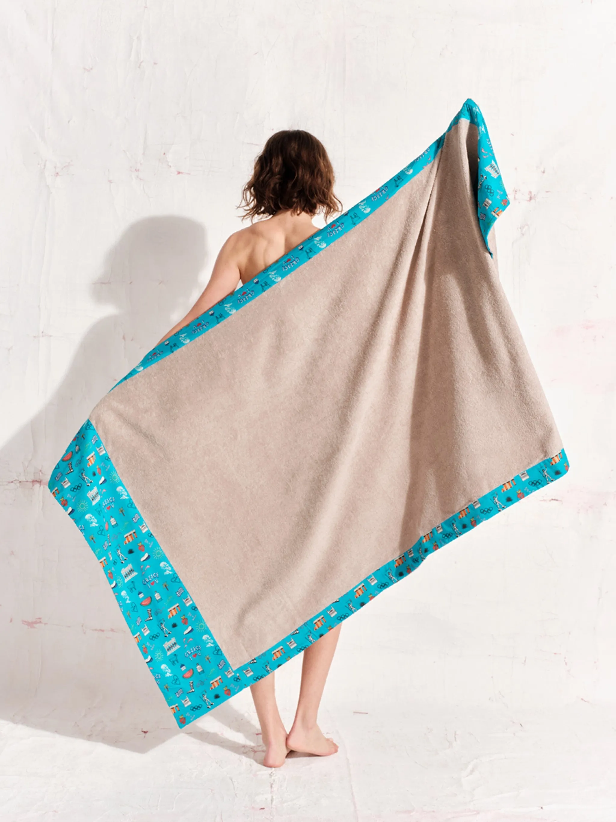 Greece I Love You | Head 2 Toe Beach Towel